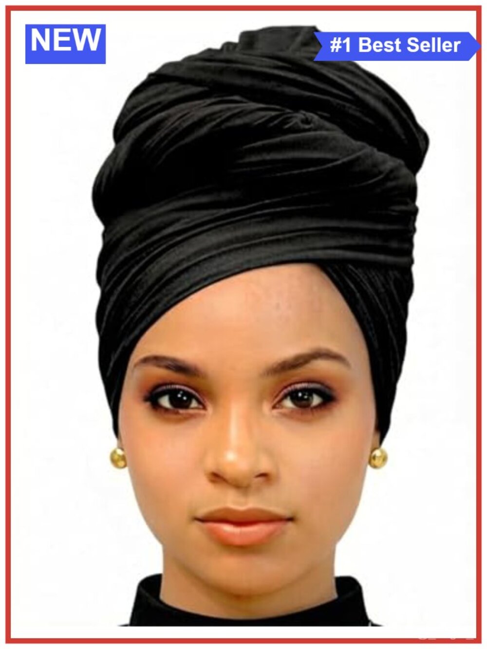 71" Long Soft African Turban Hair Scarf Head Wrap for Women
